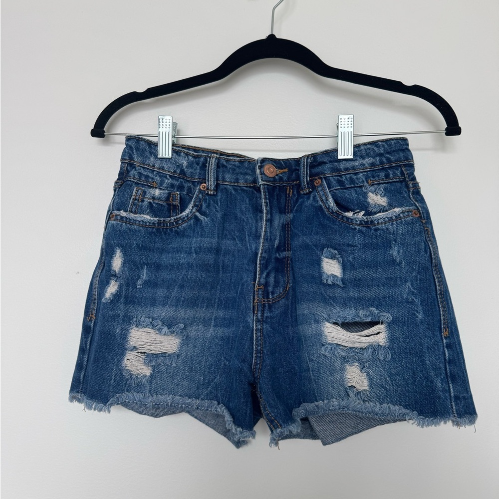 ASOS distressed demin shorts
